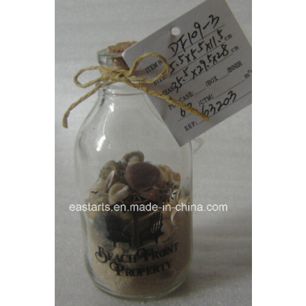 Drift Glass Bottle Wooden Decoration Marine Gifts (DF109-3)