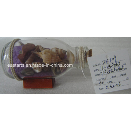 Drift Glass Bottle Wooden Decoration Marine Gifts (DF109)