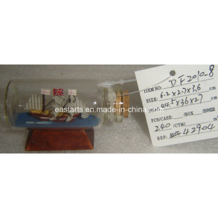 Drift Glass Bottle Wooden Decoration Marine Gifts (DF2010-8)