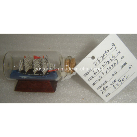 Drift Glass Bottle Wooden Decoration Marine Gifts (DF2010-9)