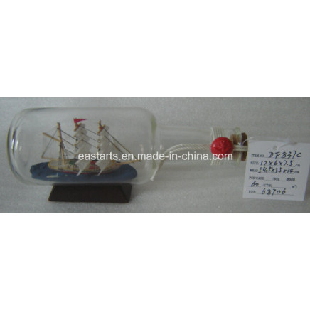 Drift Glass Bottle Wooden Decoration Marine Gifts (DF837C)