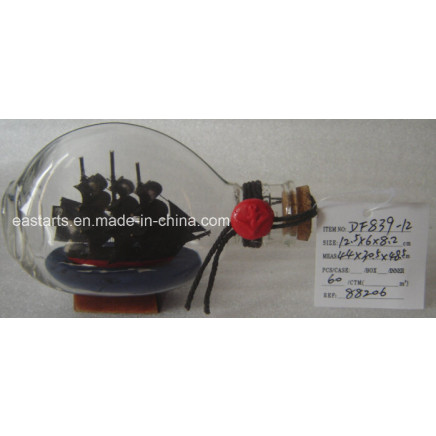 Drift Glass Bottle Wooden Decoration Marine Gifts (DF839-12)