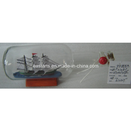 Drift Glass Bottle Wooden Decoration Marine Gifts (DF858A)