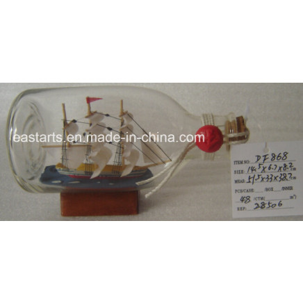 Drift Glass Bottle Wooden Decoration Marine Gifts (DF868)