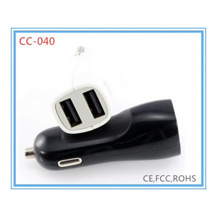 Dual USB 2A CE FCC Car Charger