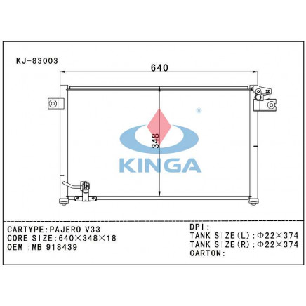Efficient Cooling Auto Condenser for Mitsubishi Pajero V33