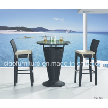 Elegant Outdoor Furniture Rattan Bar Table and Stools (C-029)