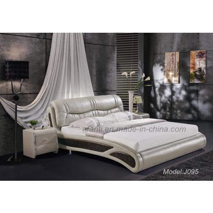 Elegant White Modern Double Bedroom Furniture with Bedstands (J095)