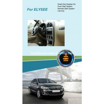 Elysee Entry Keyless Go Smart Key Push Button Remote Start Can-Bus Alarm for Citroen
