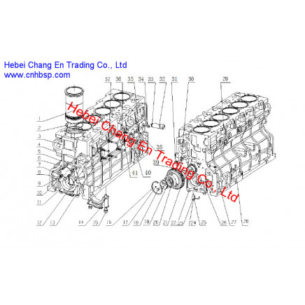 Engine Part Yc6j190-20 for Chang an Bus Sc6910