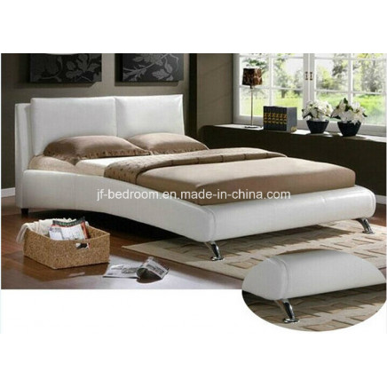 Europe Style White Color Leather Bed Vb-17
