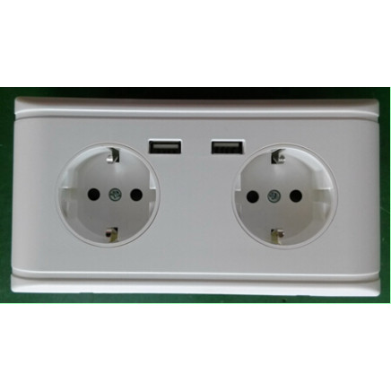 Europe USB Wall Socket, German USB Wall Socket (5V, 2.1A)