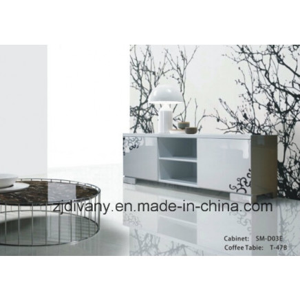 European Style High Glossy Painting Cabinet