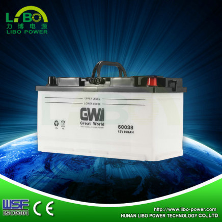 External Battery 100ah 12V Dry Charged Car Battery
