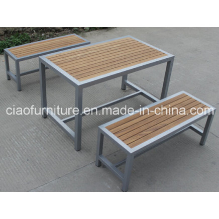 F-Outdoor Bar Furniture Set with Teakwood Table and Chair