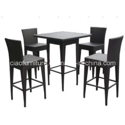 FC005 Outdoor Garden Rattan Bar Stool and Table Set