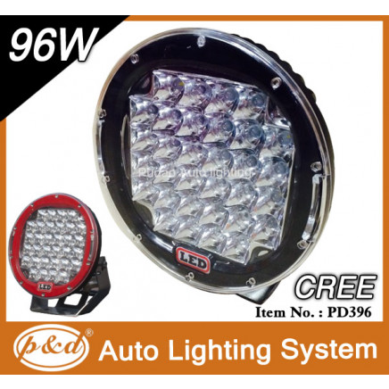 Factory 10-30VDC 96W CE RoHS Spot Beam Waterproof CREE LED Driving Light