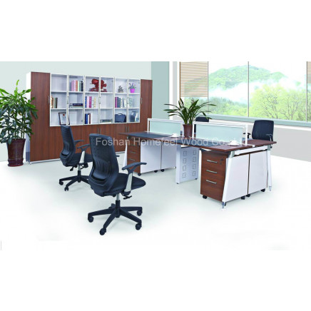 Fashion 4 Person Seats Work-Station with Desktop Partition (HF-E546)