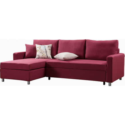 Fashion L Shaped Fabric Sofa Bed with Storage