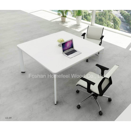 Fashion White Square Office Simple Design Meeting Table Furniture (HF-YZ009)