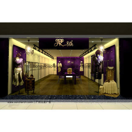 First Rate Ladies Clothes Shop Design with Metal Rack Stand Display Decoration