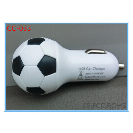 Football Shape2.1A USB Car Charger