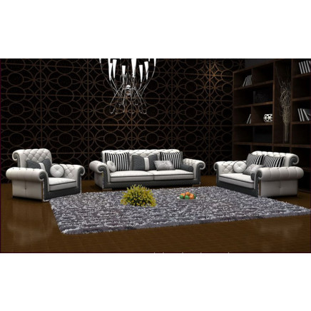Foshan Shunde Living Room Furniture Latest Design Leather Sofa (CG-20112)