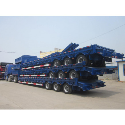 Four Axles Lowbed Semi Trailer
