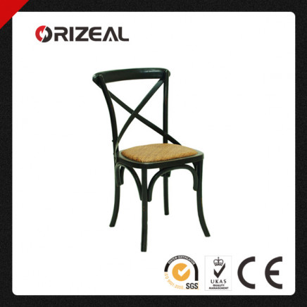 French Provincial Industrial Wooden Cross Back Chair (OZ-SW-036)