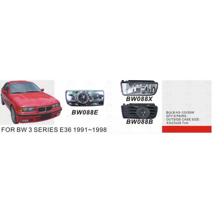 Front Fog Lamp for BMW 3 Series E36 1991-1998
