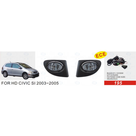 Front Fog Lamp for Honda Civic Si 2003-2005