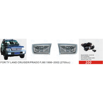 Front Fog Lamp for Toyota Land Cruiser/Prado Fj90 1998-2002 (2700cc)