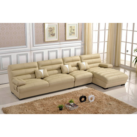 Furniture Leather Curve Stylish Sofa (L. Al340)