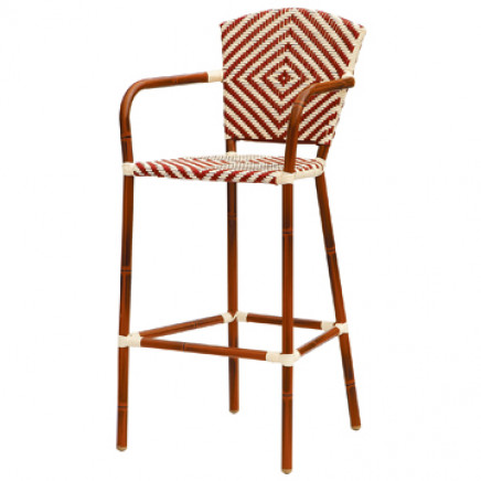 Garden Aluminum PE Rattan Bamboo Looking Barstool (BC-08020)