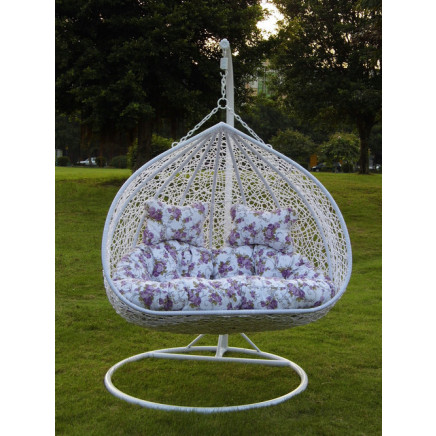 Garden Furniture Rattan Love-Seat Hanging Swing Chair (FH-005)