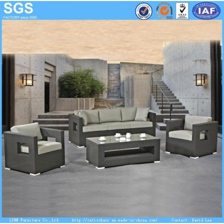 Garden Hotel Leisure Furniture Synthetic Rattan Wicker Sofa