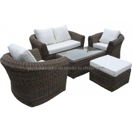 Garden Outdoor Wicker Patio Round Rattan Sofa (PAS-030)