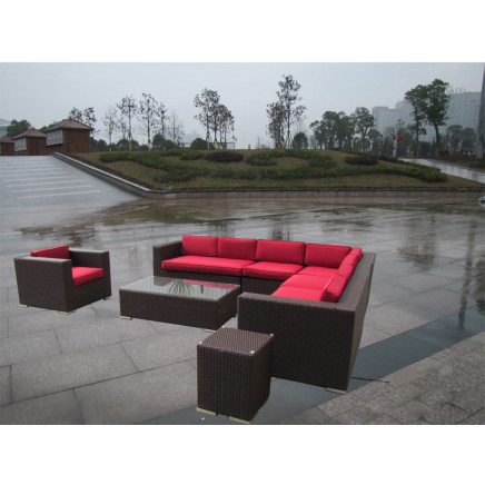 Garden Outdoor Wicker Rattan Patio Furniture Sofa (PAS-039)
