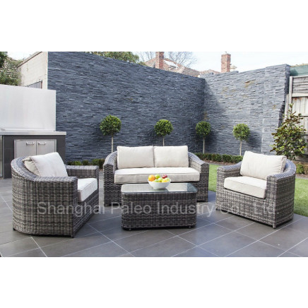 Garden Patio Wicker Outdoor Furniture Rattan Sofa Set (PAS-030)