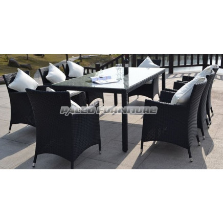Garden Rattan Dining Table and Chair (PAD-004B)