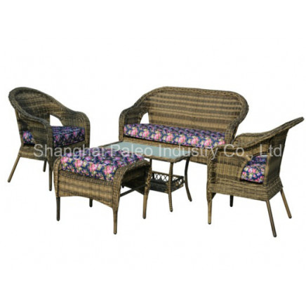 Garden Wicker Leisure Furniture Outdoor Patio Rattan Sofa Set (PAS-1510)
