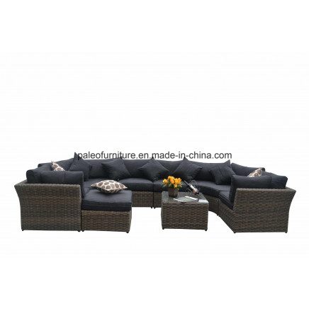 Garden Wicker Patio Rattan Outdoor Sofa (PAS-1432)