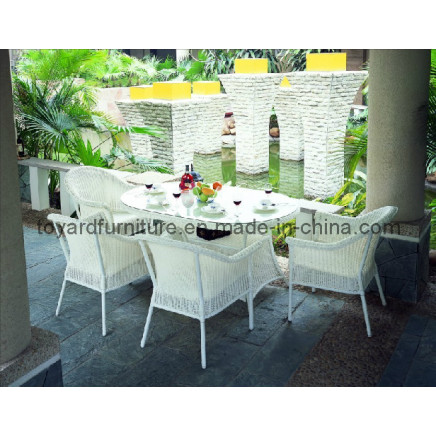 Garden Wicker/Rattan Dining Chair and Table Set-Outdoor Patio Furniture