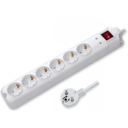 Germany Extension Strip with Surge Protection, 6way
