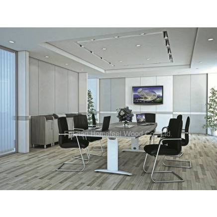 Good Quality Boat Shaped Conference Boardroom Table (HF-RE10)