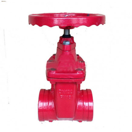 Grooved Dark Bar Gate Valve