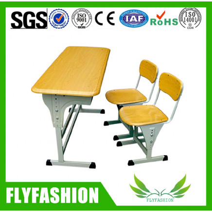 Guangzhou Wooden Student Desk Chair Werzalit School Furniture