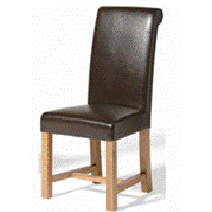 H Frame Roll Back Dining Chair/Faux Leather Chair/Bonded Leather Chair/Wooden Chair