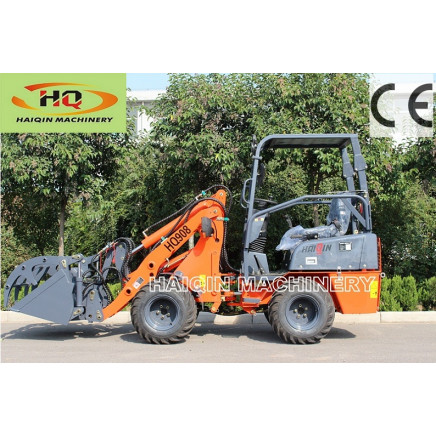 Haiqin 0.8ton CE Mini Hoflader with Grapple Bucket