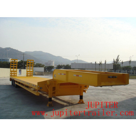 Heavy Cargo Transporting Three Axle Lowbed Semi Trailer